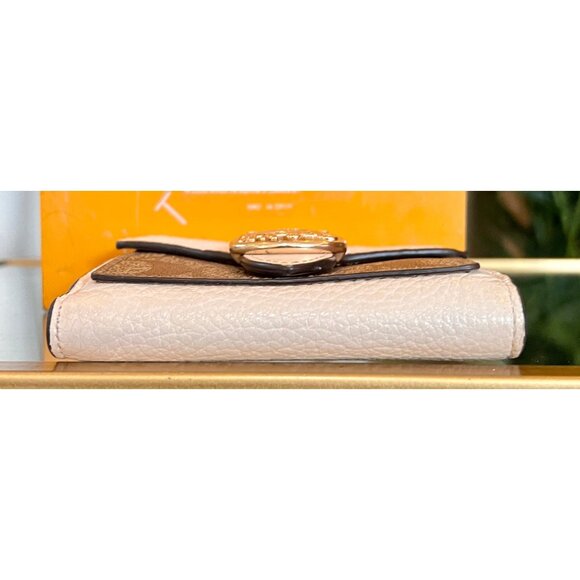 Coach Small Bifold Wallet In Signature Canvas & Leather With Horse & Carriage Lo - Picture 4 of 11